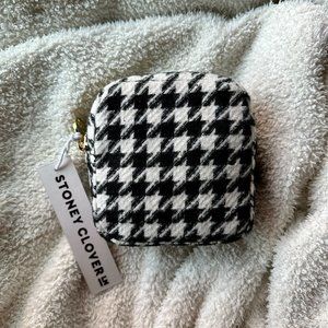 NWT Stoney Clover Lane Noir Houndstooth Mini Pouch